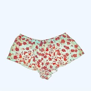 Josie Natori Mint Floral Women's Sheer Sleep Shorts